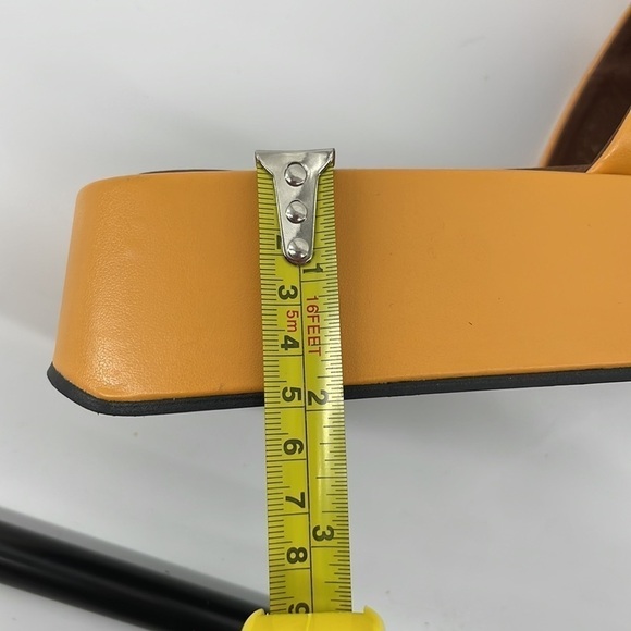 Alohas Janice Platform Sandals‎ Slides Orange Svegan  90s Y2K EU41 10-10.5 - Picture 14 of 14